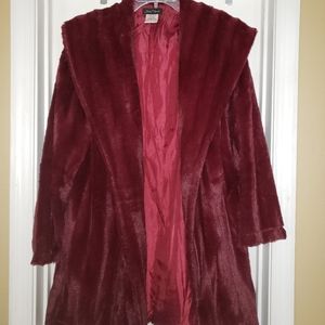 FAUX FUR SWING COAT
